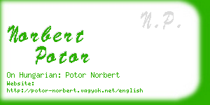 norbert potor business card